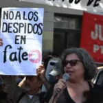 TRABAJADORES DE FATE PROTESTARON EN LA PANAMERICANA Y MARCHARON AL CONGRESO